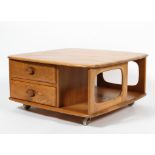 An Ercol Blond Elm Pandora coffee table, of square section,