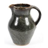A Muchelney (John Leach) Studio pottery ewer, impressed uppercase mark,