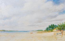 Brian Stonehouse, Beach Scene, oil on canvas, signed and dated '84 lower right,