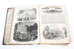 Two Victorian volumes of 'The Illustrated London News', circa 1850's, comprising Vols.