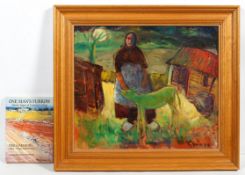 Reg Gammon, Green Calf, oil on board, signed lower right, framed, together with 'One Man's Furrow',
