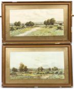 George Oyston (1861-1937), A pair of pastoral landscapes, signed lower right,