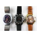 A collection of three wristwatches of variable designs. Two Sekonda; one Boctok.