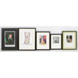 A collection of five signed Peter Blake Christmas cards, including two from limited editions,