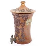A Lipscombe & Co salt glaze stoneware cistern and cover,