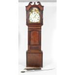 An early 19th century oak longcase clock,