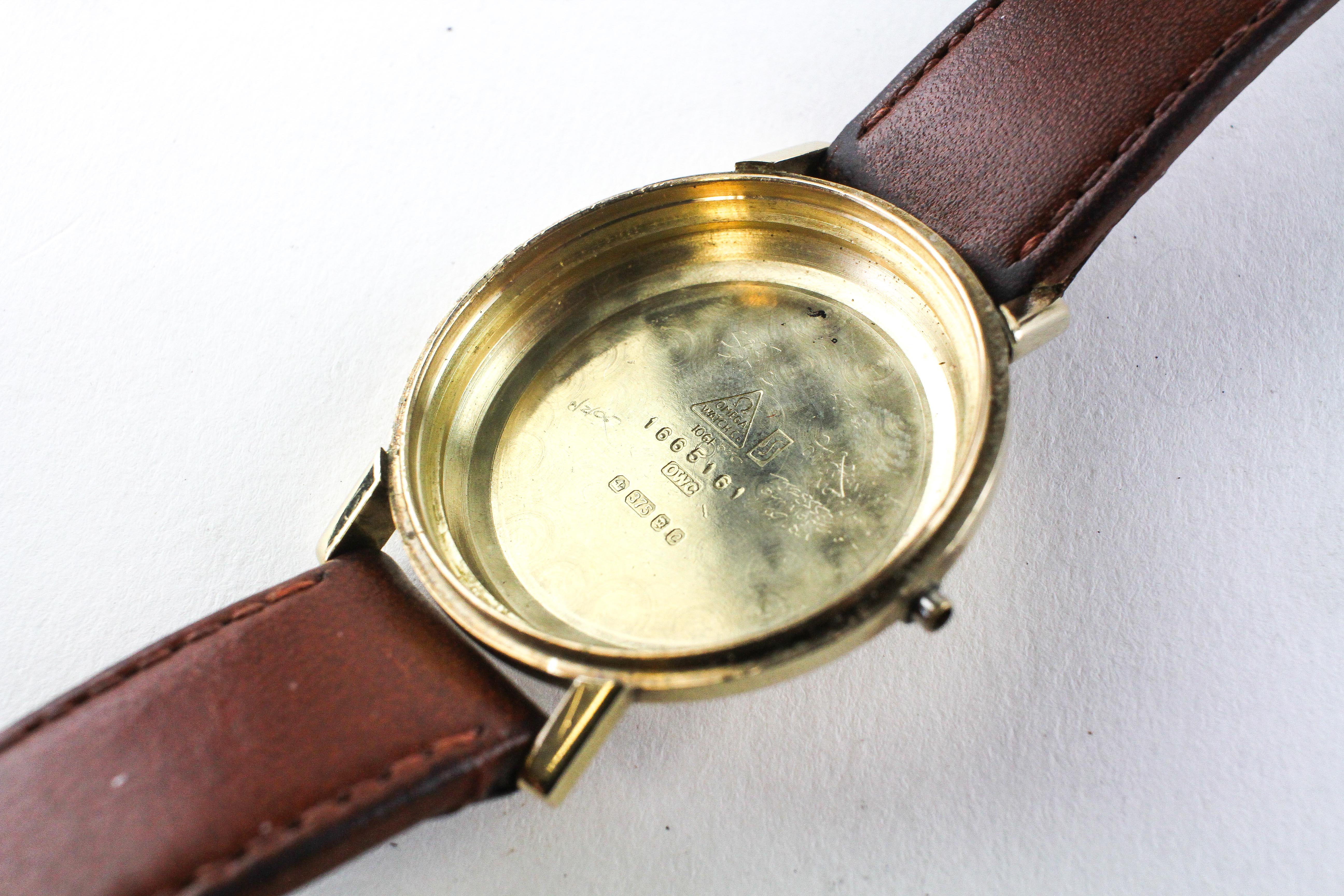 A yellow metal omega automatic wristwatch. - Image 5 of 5