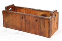 A pine two-handled rectangular trunk,