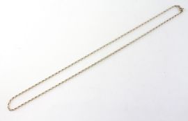 A yellow metal 24 inch belcher chain, bolt ring clasp. Hallmarked 9ct gold, London, 1979.