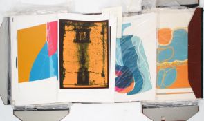 A large collection of Sam Williams Abstract screen prints from the 1970s, contained in two folios,