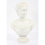 A Copeland Parian bust of Princess Louise after Mary Thornycroft, impressed Art Union 1871,