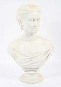 A Copeland Parian bust of Princess Louise after Mary Thornycroft, impressed Art Union 1871,