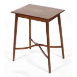 An Edwardian mahogany inlaid rectangular occasional table,