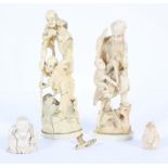 Two Japanese Ivory okimono and two other items,