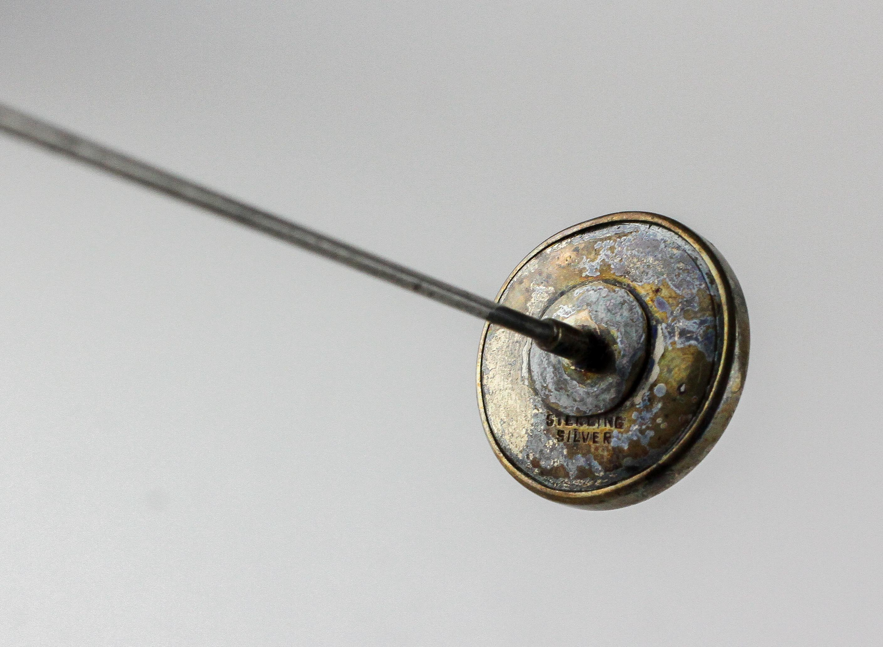 Two hat pins, stamped Sterling Silver, - Image 2 of 2