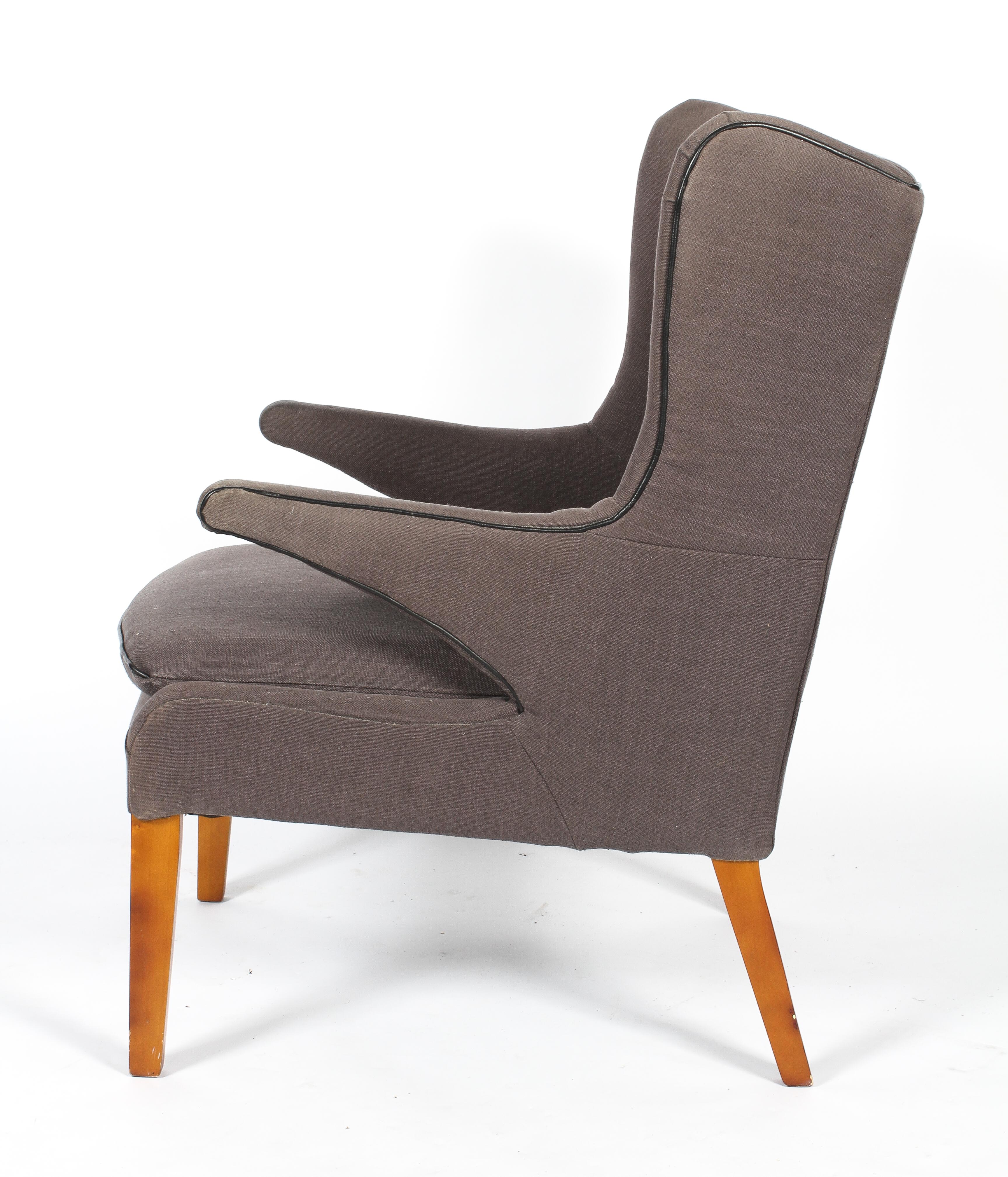 A contemporary lounge chair/armchair, in the manner of Hans Wegner Papa Bear chair, - Image 2 of 2
