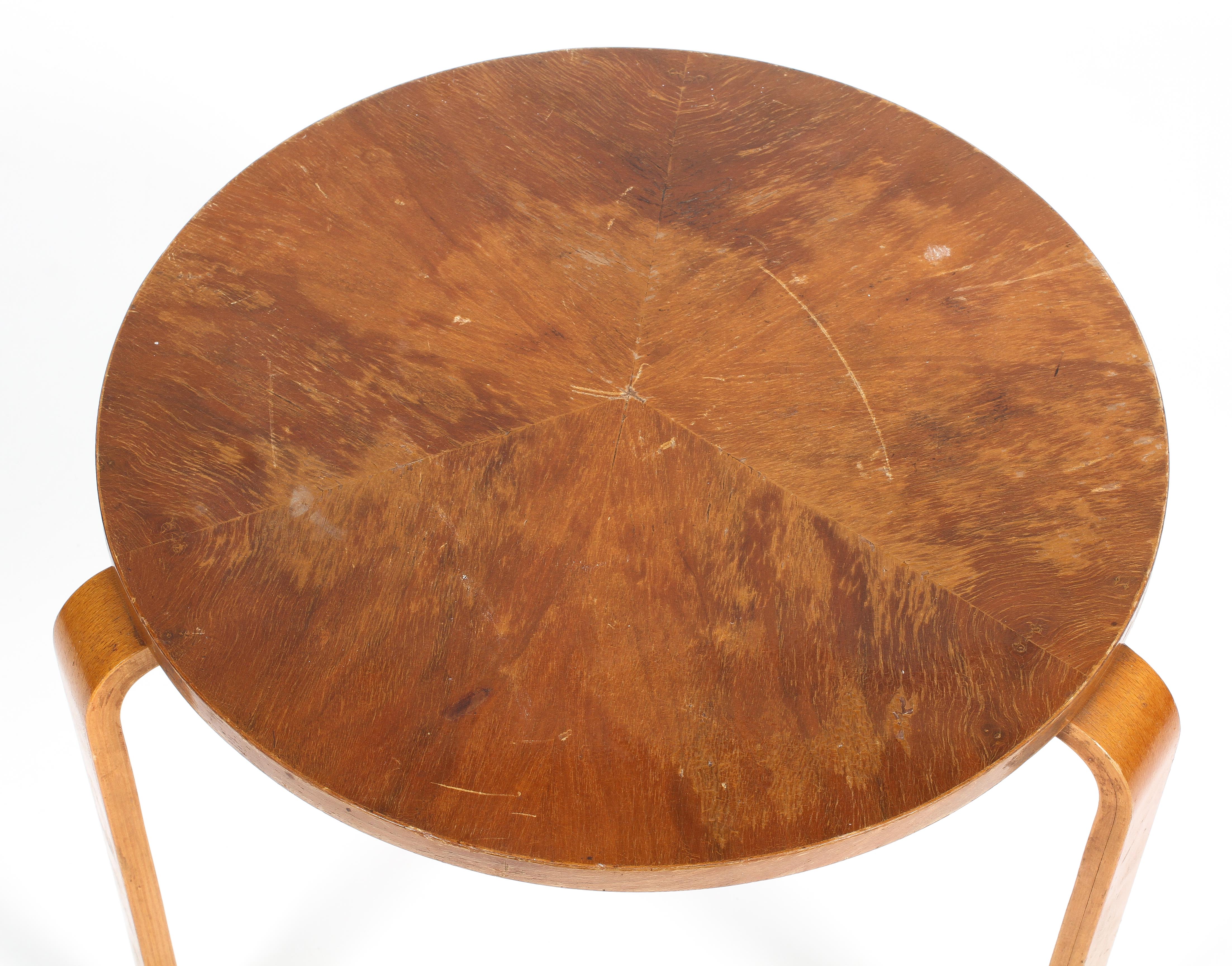 An Alvar Aalto style mid-century bentwood occasional table, - Image 2 of 2