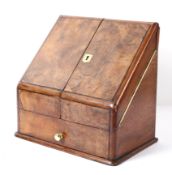 An Edwardian walnut stationery cabinet,