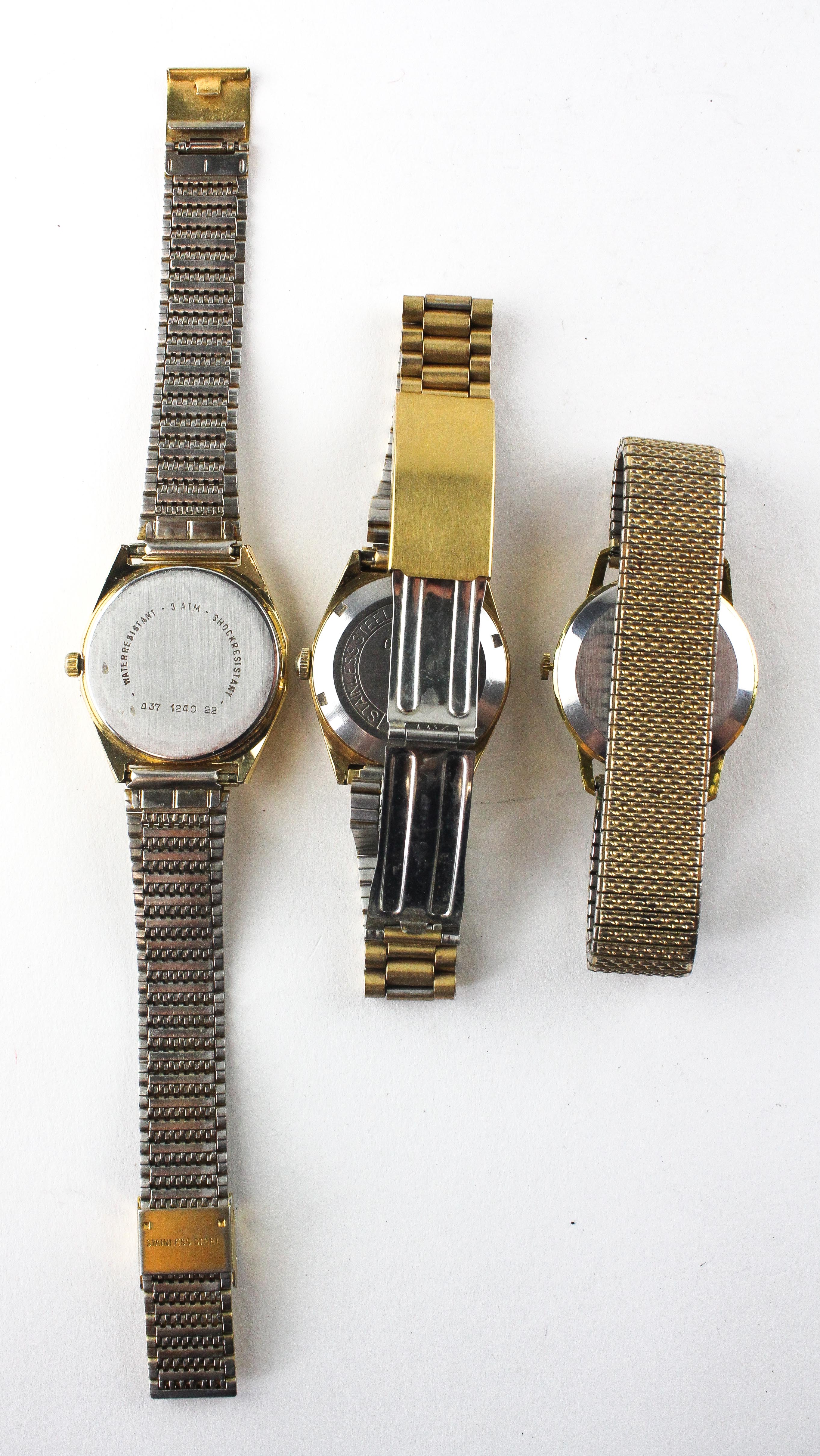 A collection of three gold plated manual wind bracelet wristwatches - Image 3 of 3