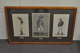 Three Vanity Fair colour lithographs of Jockeys, 'Fred Archer- The favourite jockey,