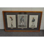 Three Vanity Fair colour lithographs of Jockeys, 'Fred Archer- The favourite jockey,