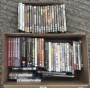 Two boxes of DVD's,
