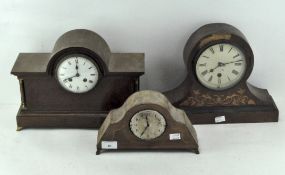 Three 20th century mantel clocks,