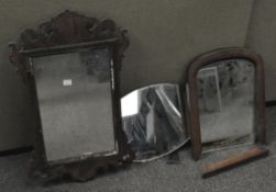 A group of wall mirrors,