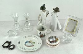 A collection of ceramics and glass,