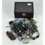 Assorted costume jewellery, including necklaces and more,