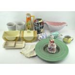 A large selection of ceramics, to include Staffordshire pots, Susie Cooper trays,