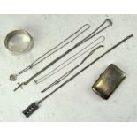 Assorted silver jewellery,