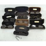 Ten pairs of vintage spectacles, in assorted sizes and designs,