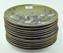 A collection of twelve Japanese collectors plates,