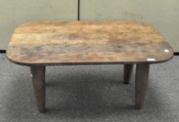 A planked coffee table,