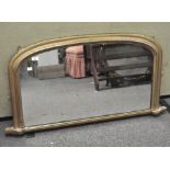 A large gilt framed over mantle mirror,