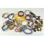 An assortment of costume jewellery