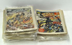 A collection of 2000AD comics,