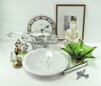 Assorted glass and ceramics including a Yardley advertising soap dish