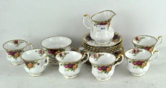 A Royal Albert 'Old Country Roses' six piece tea set