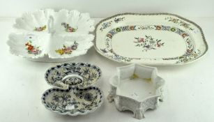 A 19th century ceramic platter, Staffordshire transfer printed decoration,