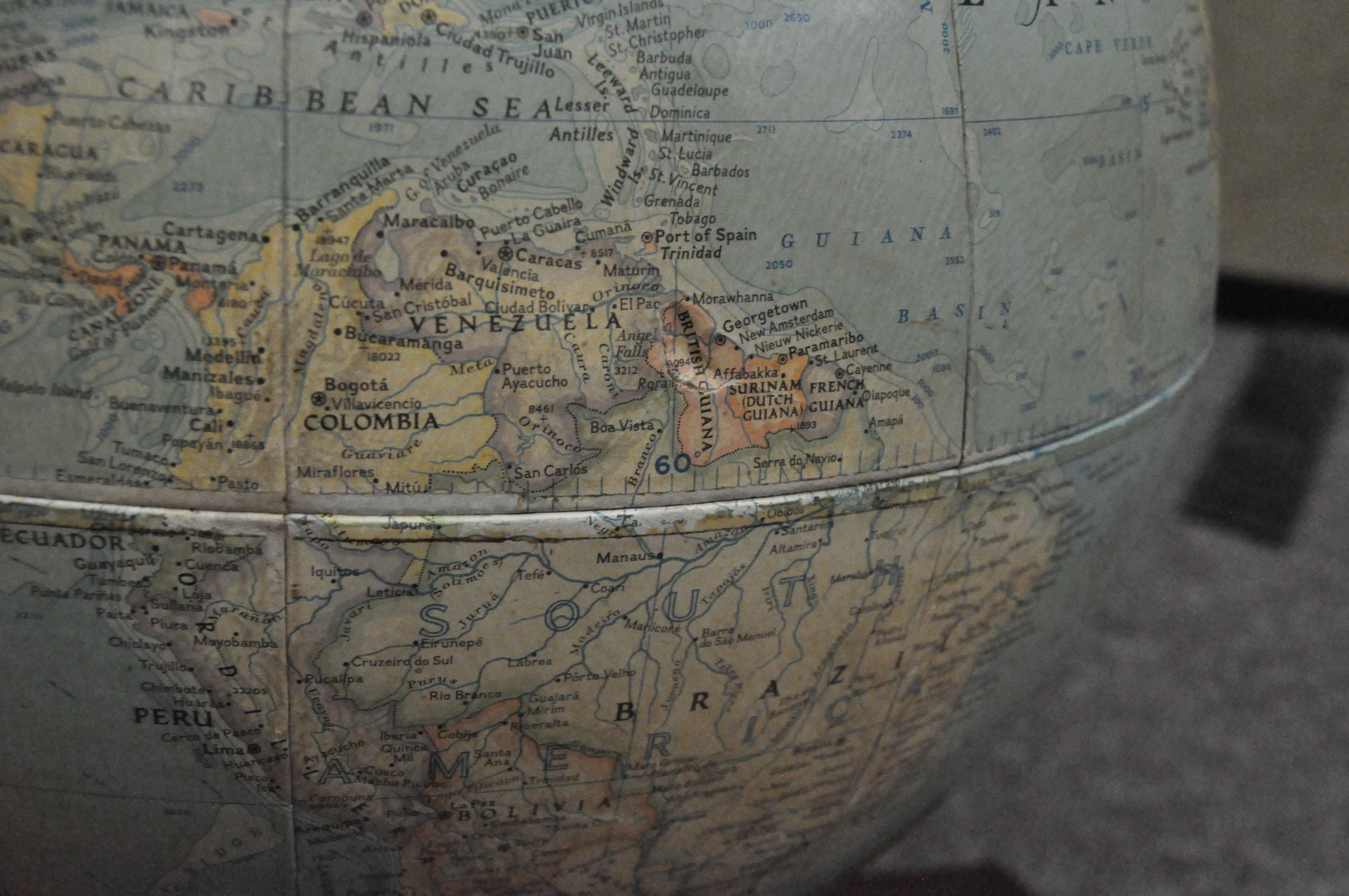 A tabletop terrestrial globe, by Melville Bell, on wooden stand, - Image 5 of 5