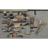 A quantity of tools including planes,