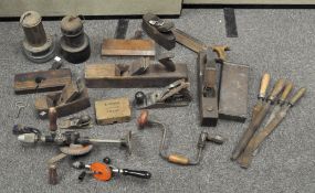 A quantity of tools including planes,