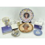 Assorted 20th century Commemorative ware, including two plates, a beaker,