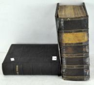 Two late 19th century leather bound family Bibles