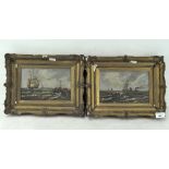 Two maritime oil paintings