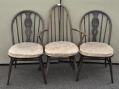 Three Ercol chairs