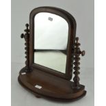 A Victorian mahogany toilet mirror,