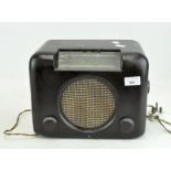 A Bush Type DAC 90 Bakelite cased radio, cracked,